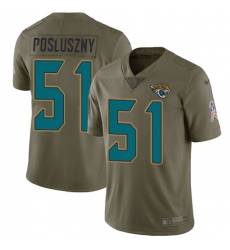 Men's Nike Jacksonville Jaguars #51 Paul Posluszny Limited Olive 2017 Salute to Service NFL Jersey