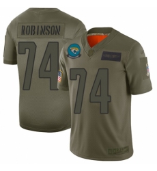 Youth Jacksonville Jaguars #74 Cam Robinson Limited Camo 2019 Salute to Service Football Jersey
