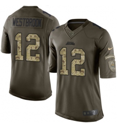 Men's Nike Jacksonville Jaguars #12 Dede Westbrook Elite Green Salute to Service NFL Jersey