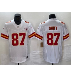 Men's Kansas City Chiefs #87 Taylor Swift White F.U.S.E. Vapor Untouchable Limited Stitched Jersey