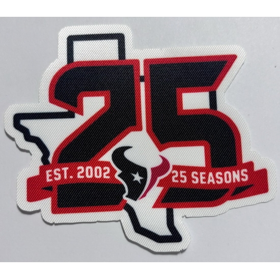 Texans 25TH Anniversary Seasons Patch II Biaog